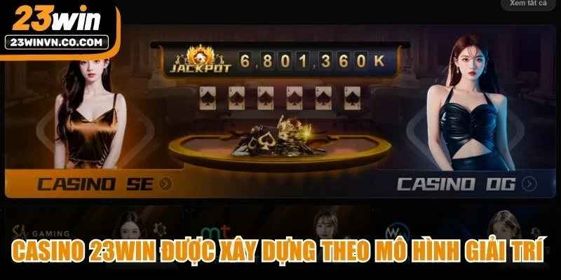 Casino 23Win được xây dựng theo mô hình giải trí hiện đại