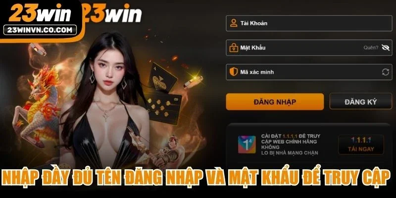 Nhập đầy đủ tên đăng nhập và mật khẩu để truy cập hệ thống giao dịch